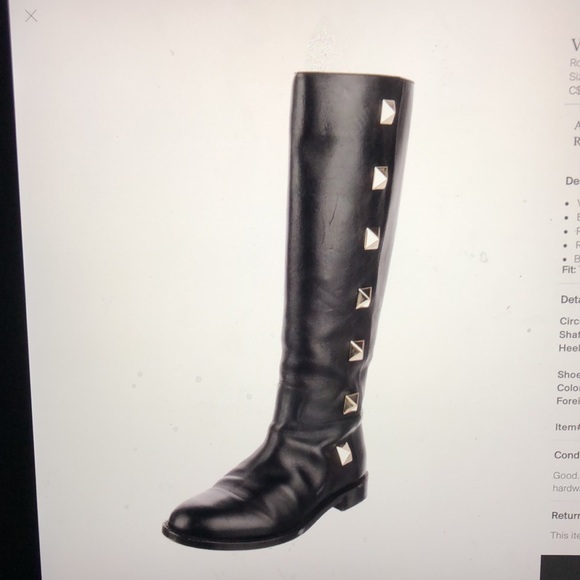 Valentino Rockstud accents leather riding boots - Picture 2 of 7